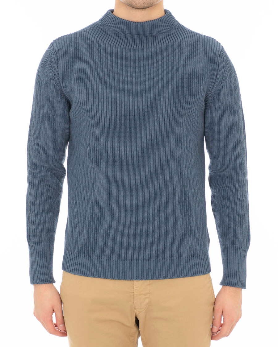 Herr | Tröjor | Andersen-Andersen | Organic Cotton Crewneck Petroleum