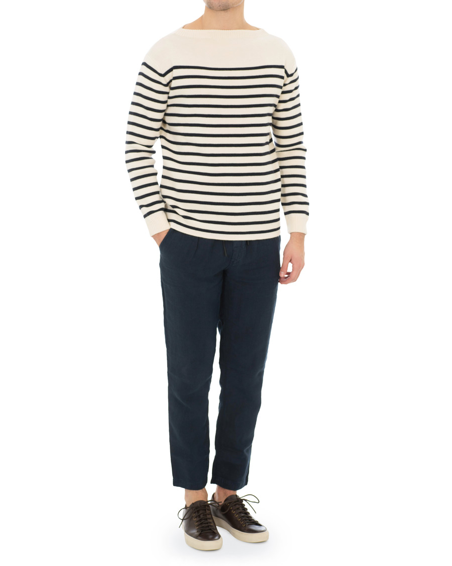 Herr | Tröjor | Andersen-Andersen | Marine Stripe Off White/Navy Blue