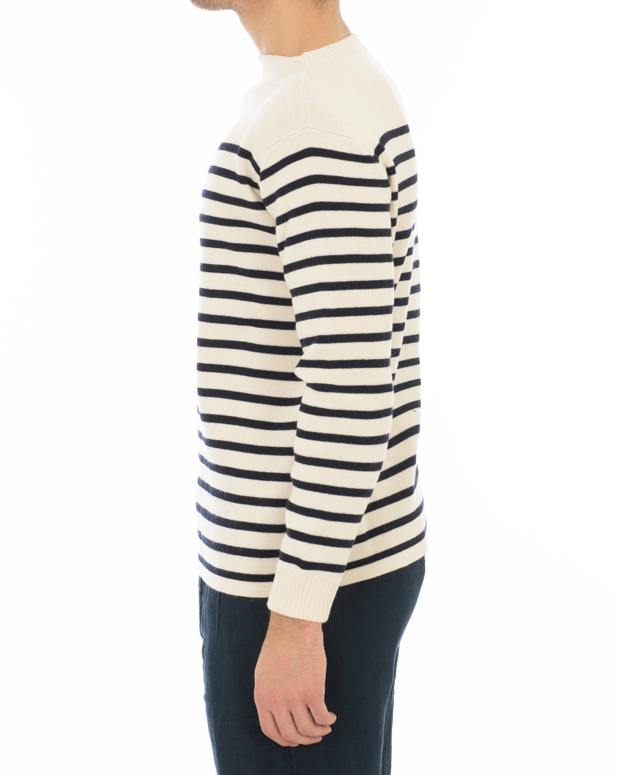 Herr | Tröjor | Andersen-Andersen | Marine Stripe Off White/Navy Blue