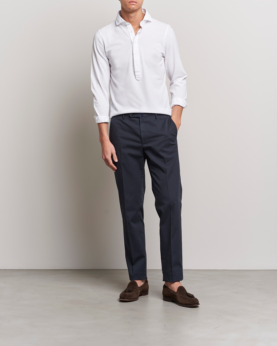 Herr | Skjortor | Gran Sasso | Popover Shirt White