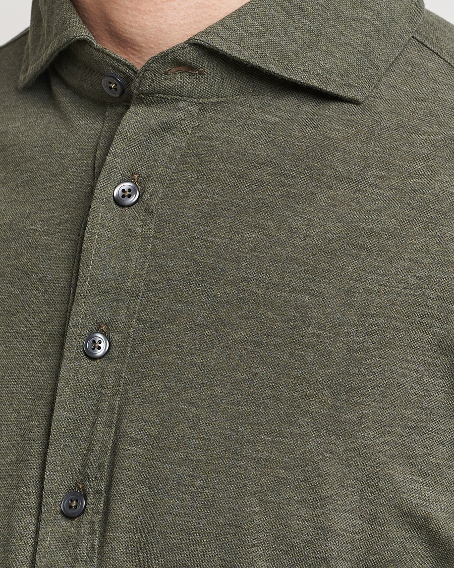 Herr | Skjortor | Gran Sasso | Popover Shirt Olive