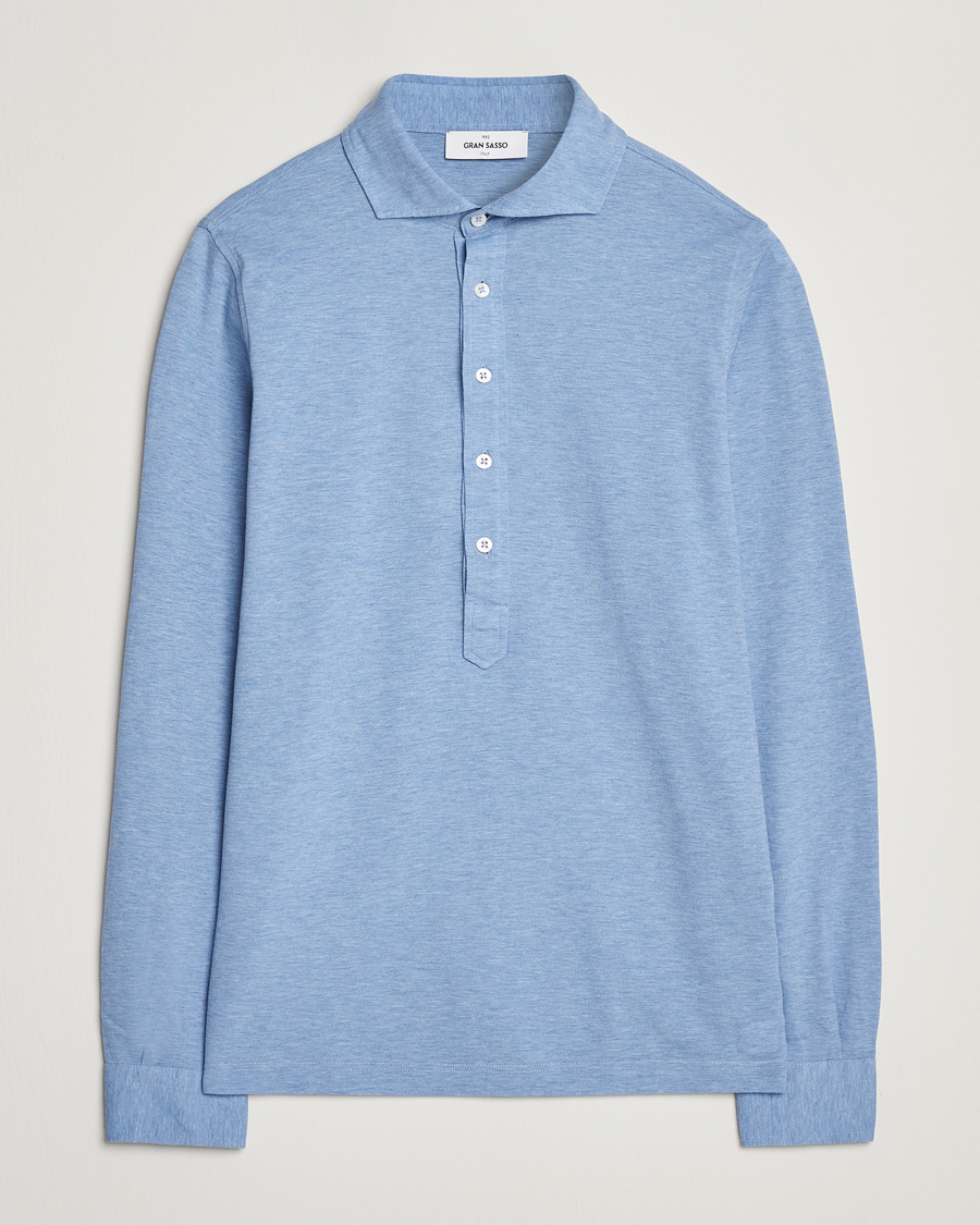 Herr | Skjortor | Gran Sasso | Popover Shirt Light Blue