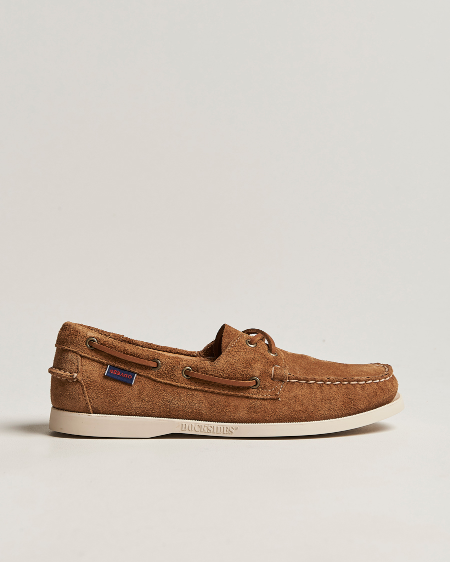 Herr | Seglarskor | Sebago | Docksides Suede Boat Shoe Brown Cognac