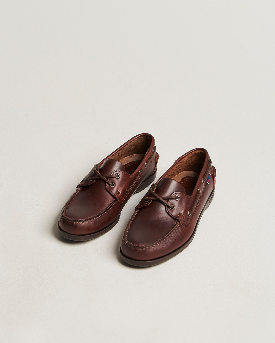 Herr |  | Sebago | Endeavor Oiled Leather Boat Shoe Brown