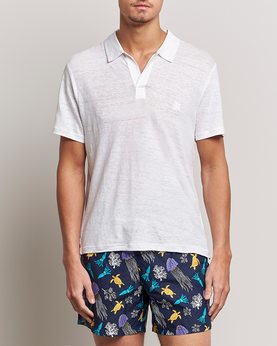 Herr |  | Vilebrequin | Jersey Linen Polo Blanco