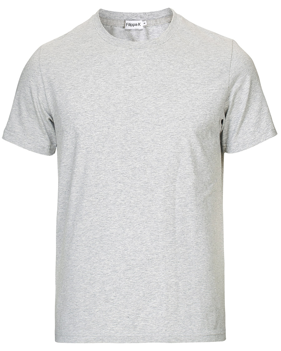 Herr | T-Shirts | Filippa K | Soft Lycra Tee Light Grey Melange