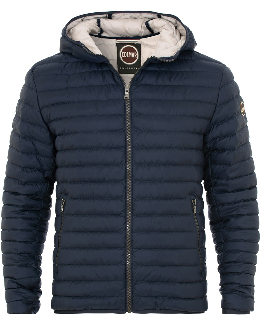 Herr | Jackor | Colmar | Lightweight Down Hooded Jacket Navy