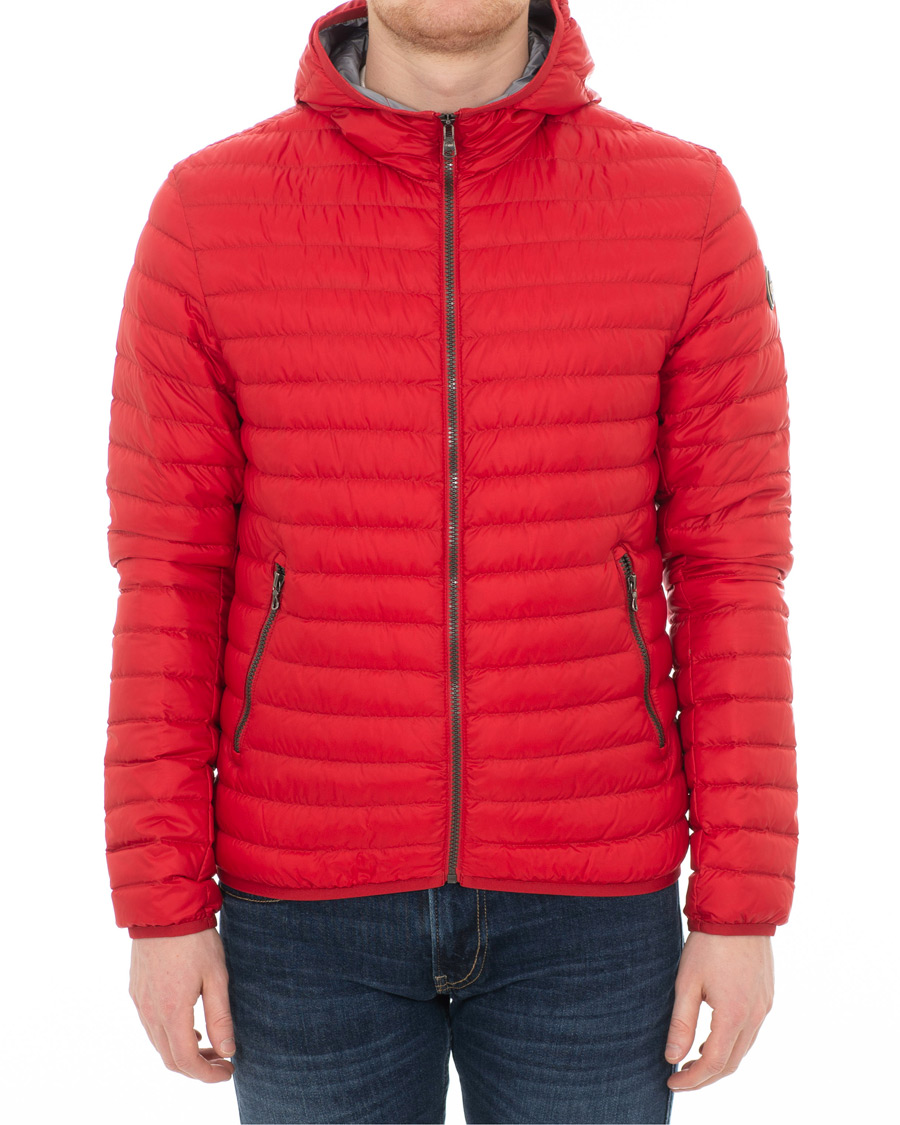Herr | Jackor | Colmar | Lightweight Down Hooded Jacket Hermes Red