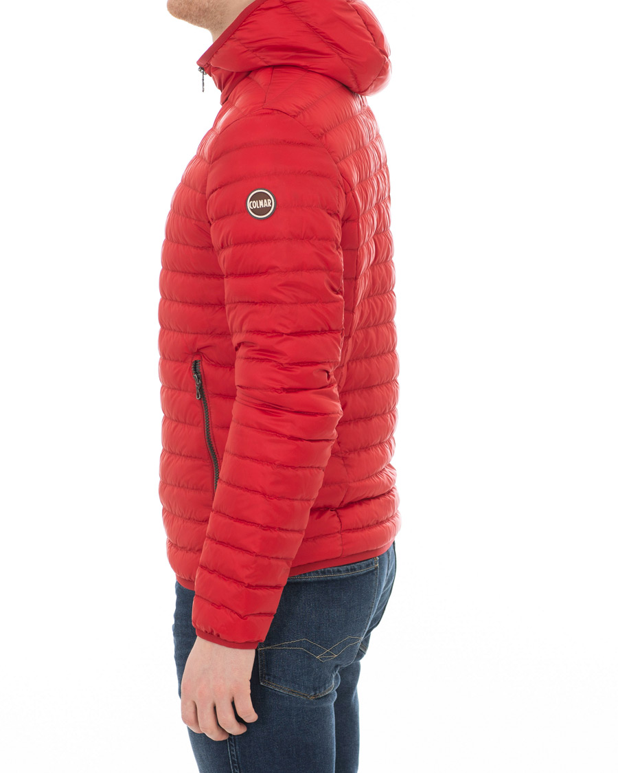 Herr | Jackor | Colmar | Lightweight Down Hooded Jacket Hermes Red