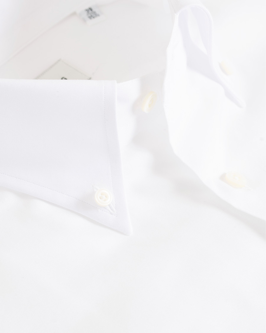 Herr | Skjortor | Berg&Berg | Frithof Handmade Button Down Cotton Shirt White