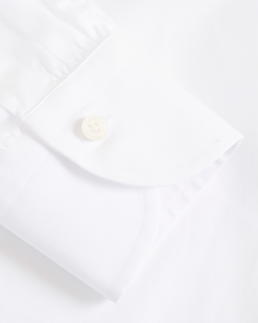Herr | Skjortor | Berg&Berg | Frithof Handmade Button Down Cotton Shirt White