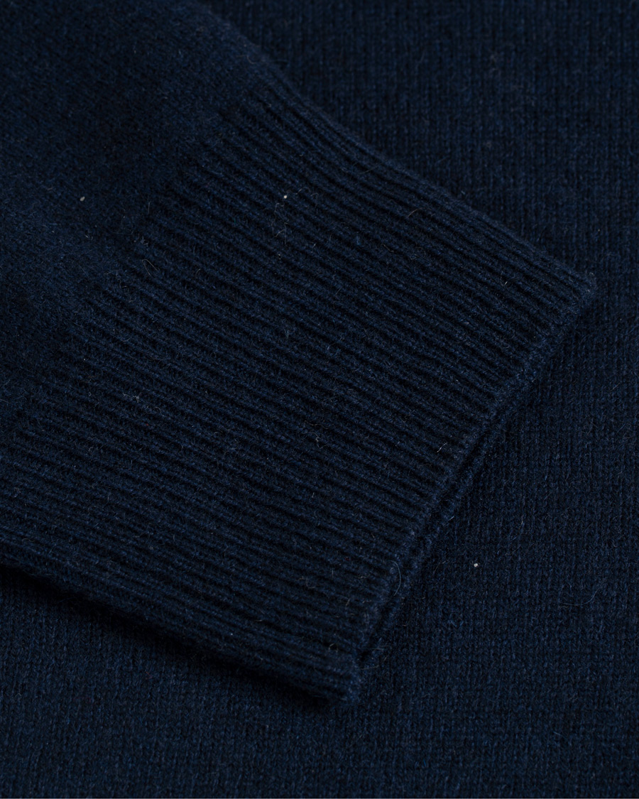 Herr | Tröjor | Soft Goat | Cashmere Half Zip Navy