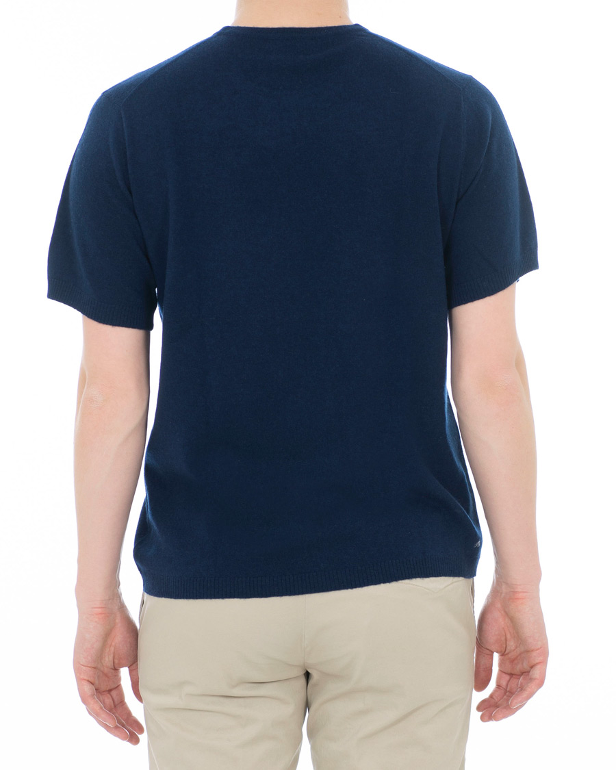 Herr | T-Shirts | Soft Goat | Cashmere T-shirt Navy