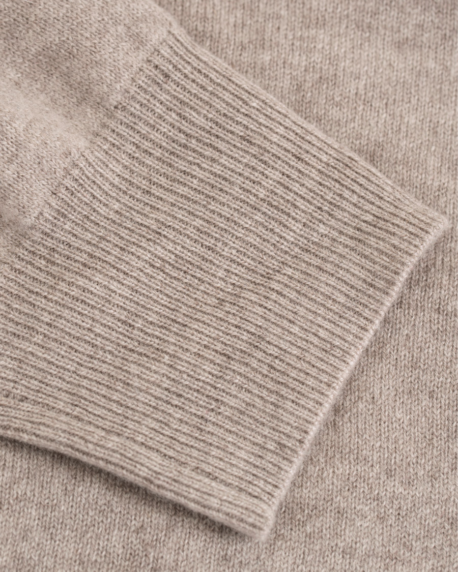 Herr | Tröjor | Soft Goat | Cashmere Collar Sweater Light Taupe