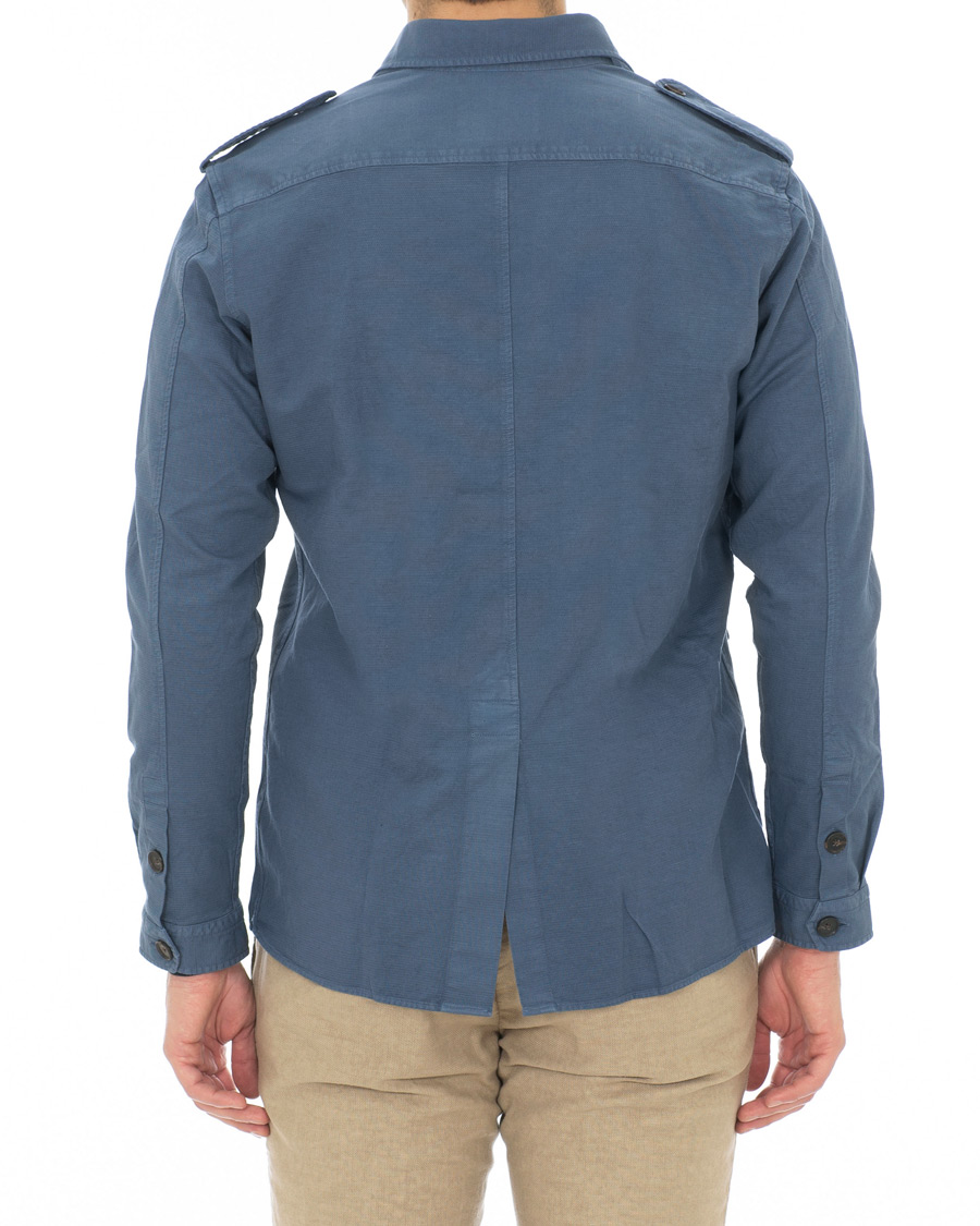 Herr | Skjortor | Hackett | Four Pocket Overshirt Blue