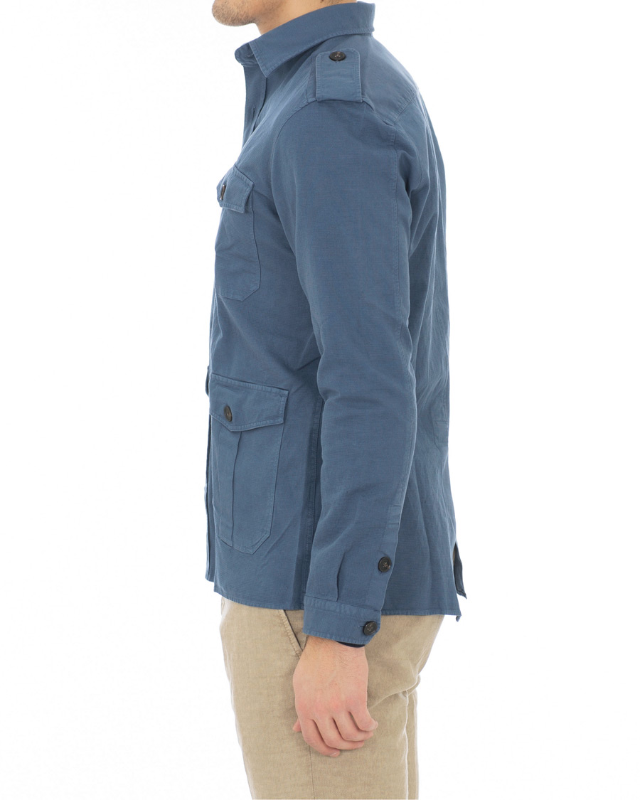 Herr | Skjortor | Hackett | Four Pocket Overshirt Blue