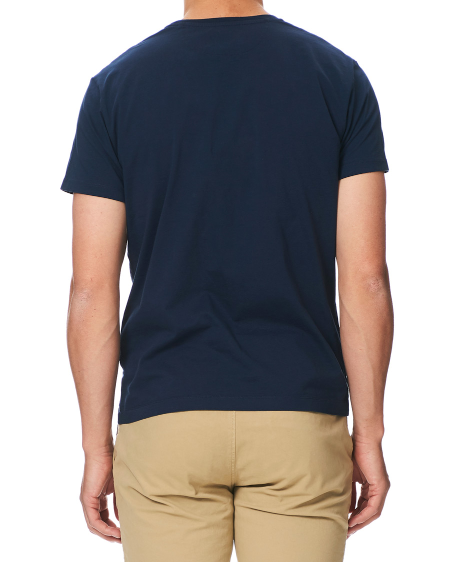 Herr | T-Shirts | Hackett | Logo Crew Neck Tee Navy