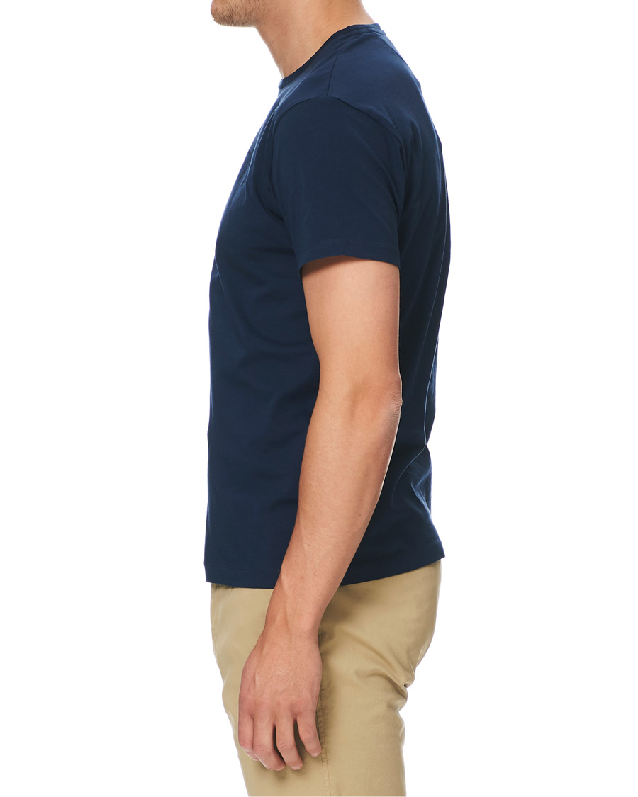 Herr | T-Shirts | Hackett | Logo Crew Neck Tee Navy