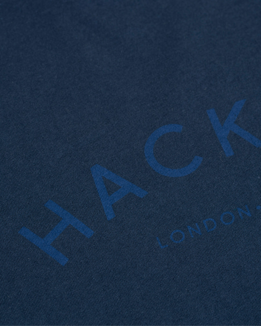 Herr | T-Shirts | Hackett | Logo Crew Neck Tee Navy
