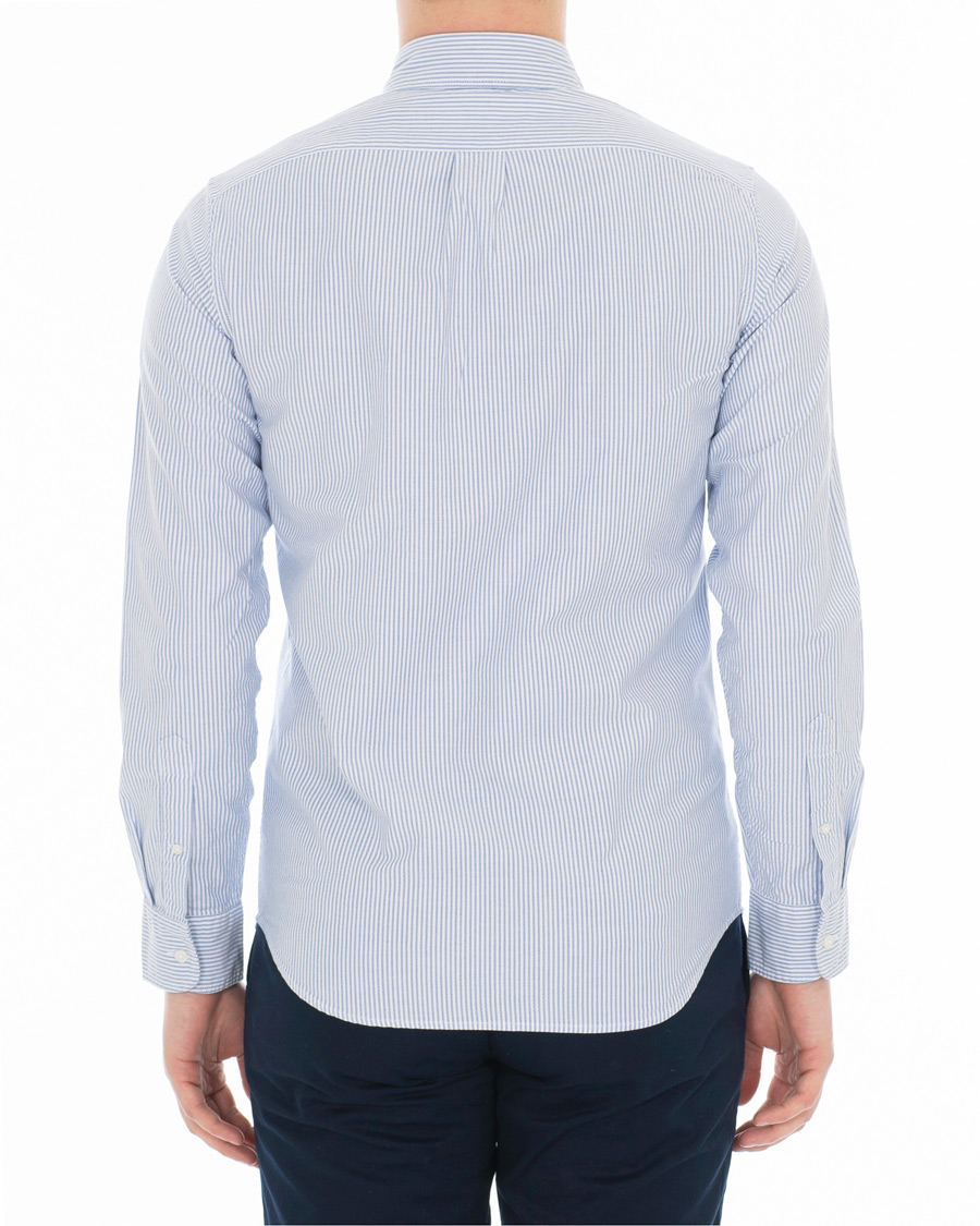 Herr | Skjortor | J.Crew | Slim Fit Stretch Oxford University Stripe Shirt Blue