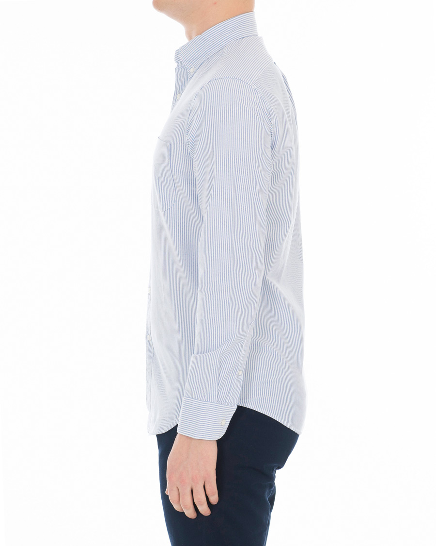 Herr | Skjortor | J.Crew | Slim Fit Stretch Oxford University Stripe Shirt Blue