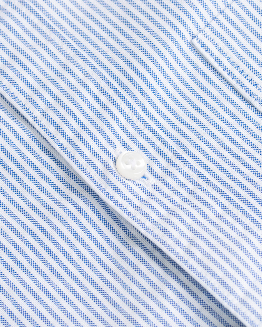 Herr | Skjortor | J.Crew | Slim Fit Stretch Oxford University Stripe Shirt Blue