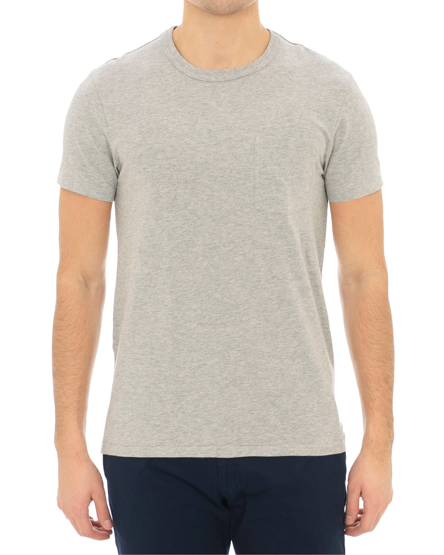 Herr | T-Shirts | J.Crew | Slim Fit Garment Dyed Pocket Tee Heather Grey