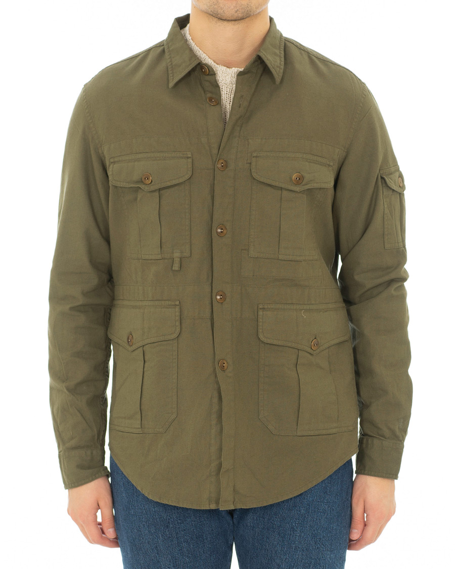 Herr | Skjortor | J.Crew | Wallace And Barnes Burma Cloth Fishing Shirt Jacket Frosty Olive