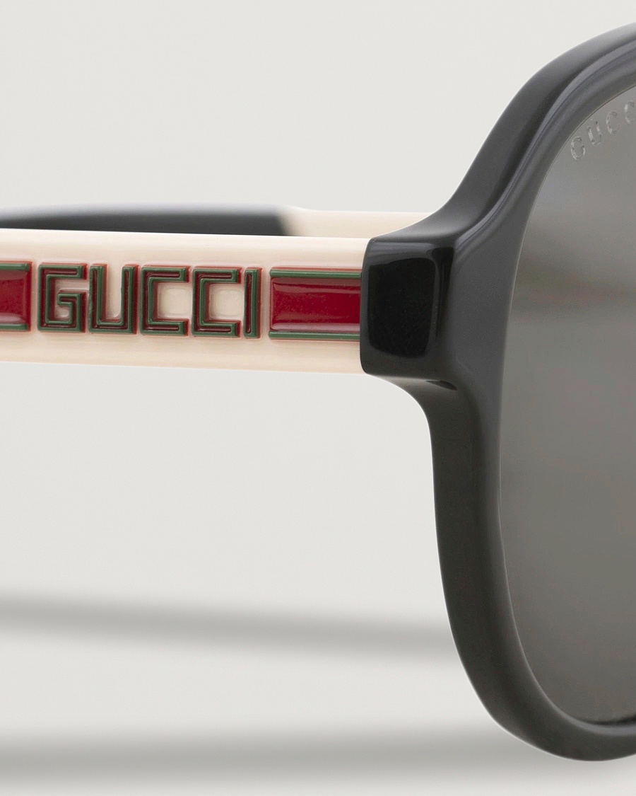 Herr | Gucci GG0463S Sunglasses Black/White/Grey | Gucci | GG0463S Sunglasses Black/White/Grey