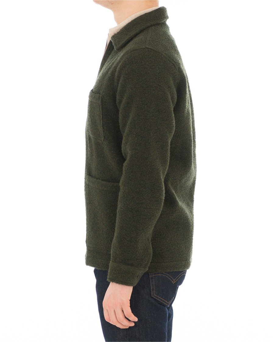 Herr | Jackor | A Day's March | Zip Up Teddy Olive