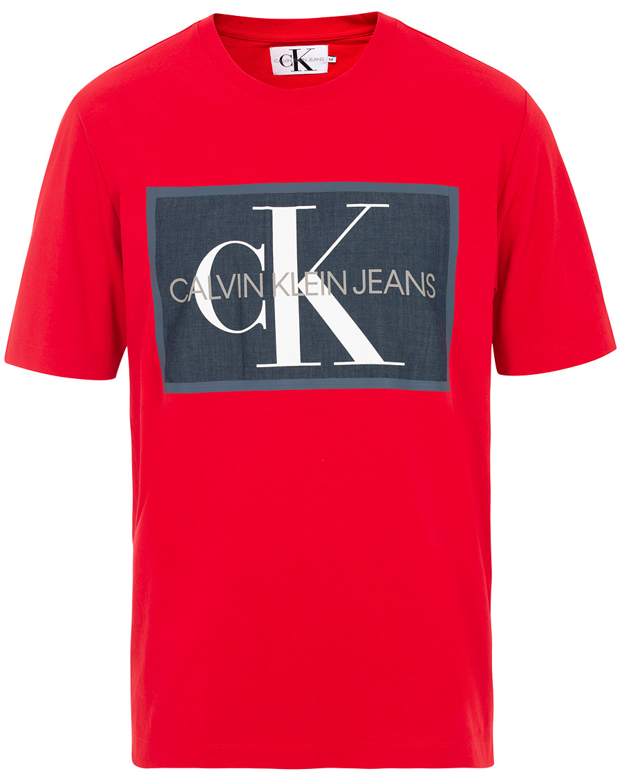 Herr | T-Shirts | Calvin Klein Jeans | Monogram Icon Box Tee Barbados Cherry