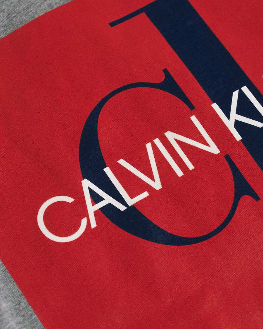 Herr | T-Shirts | Calvin Klein Jeans | Monogram Box Logo Tee Grey Heather