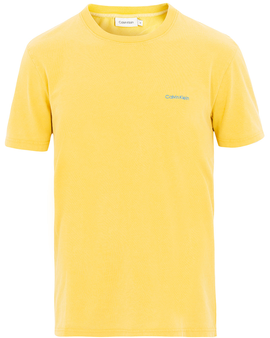 Herr | T-Shirts | Calvin Klein | Garment Dyed Tee Yellow