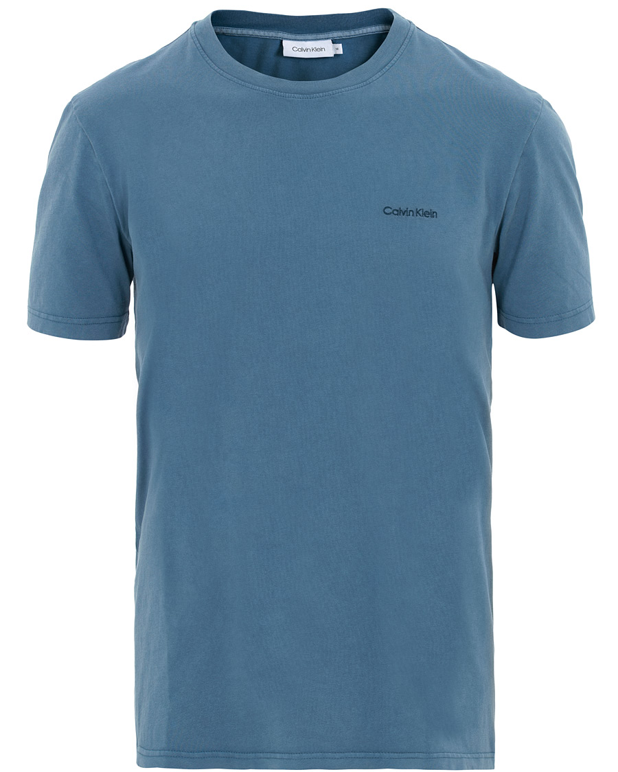 Herr | T-Shirts | Calvin Klein | Garment Dyed Tee Denim Blue