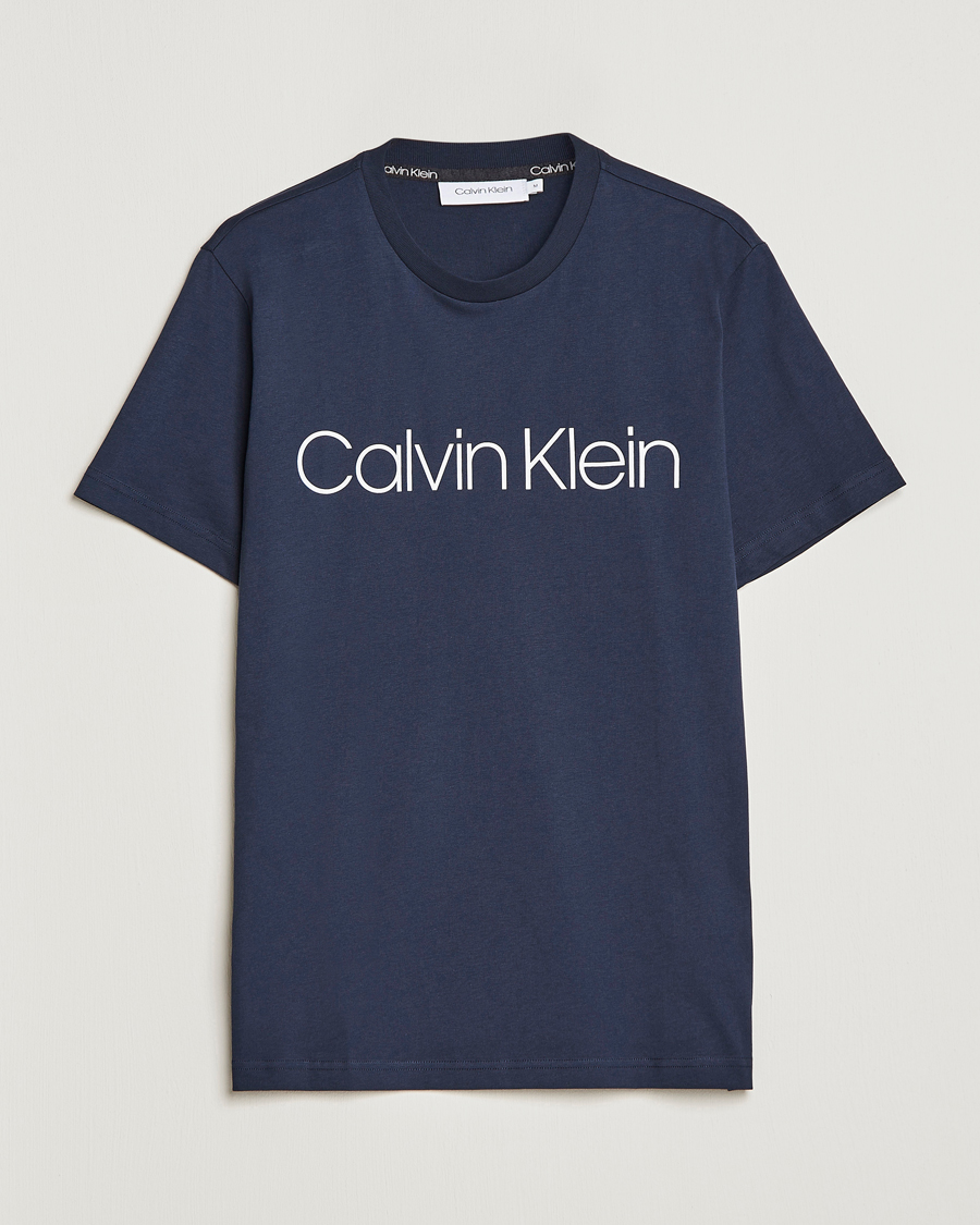 Herr | T-Shirts | Calvin Klein | Front Logo Tee Navy