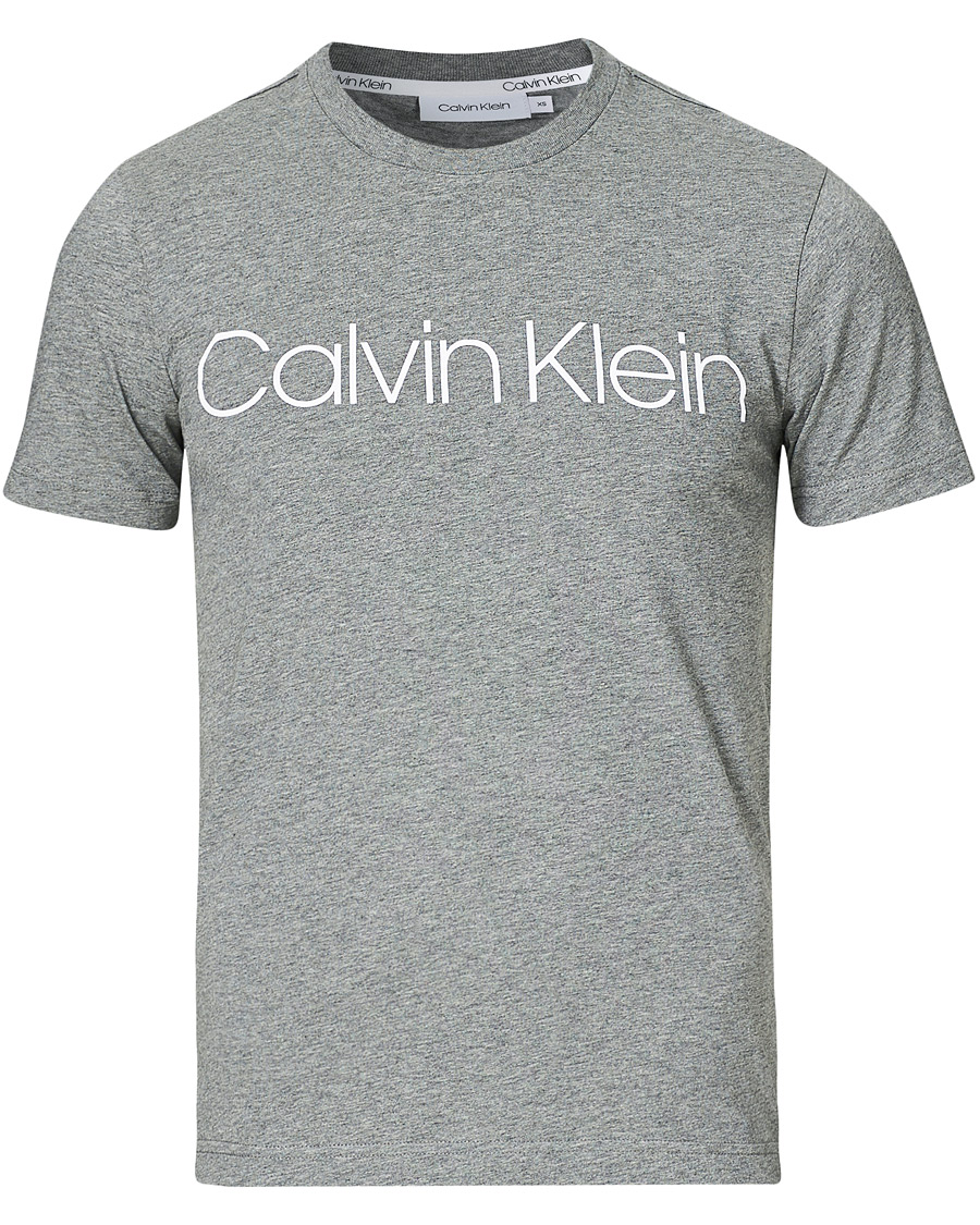 Herr | T-Shirts | Calvin Klein | Front Logo Tee Mid Grey Heather