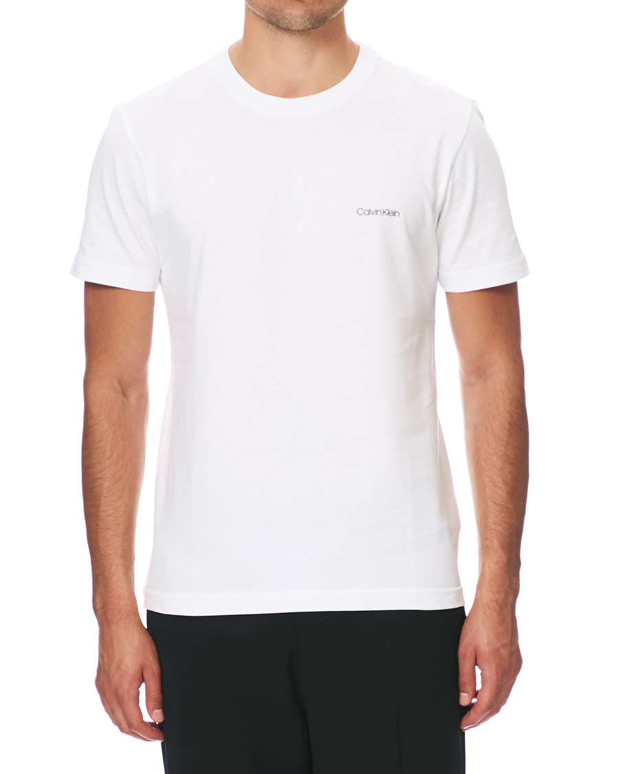 Herr | T-Shirts | Calvin Klein | Chest Logo Tee White