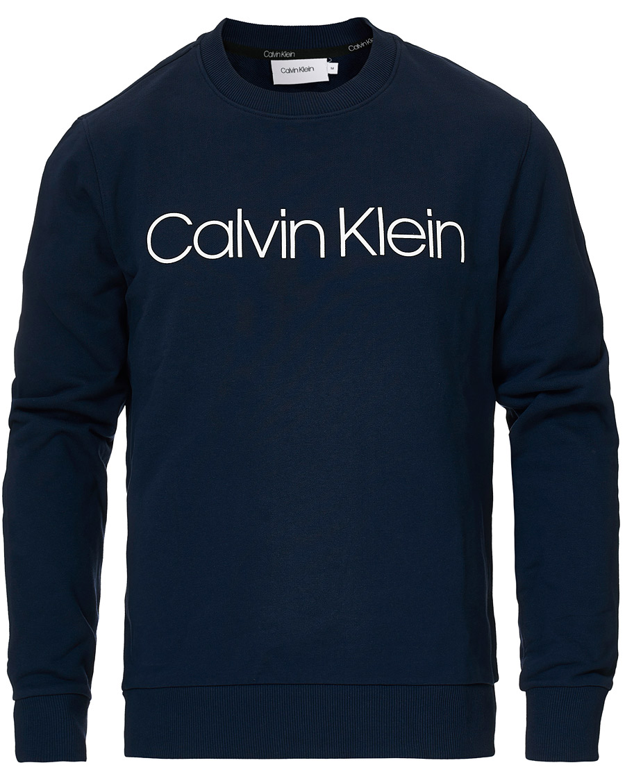 Herr | Tröjor | Calvin Klein | Front Logo Sweatshirt Navy