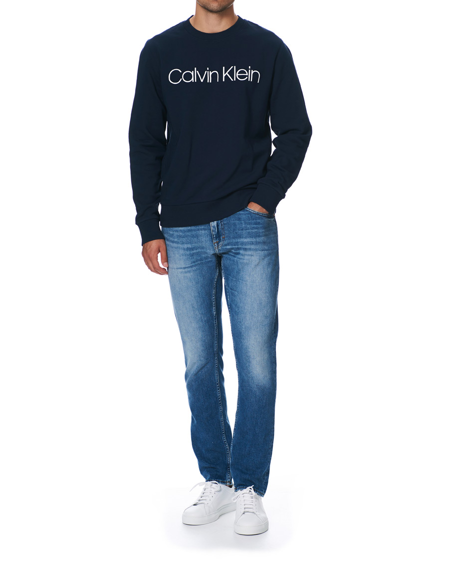 Herr | Tröjor | Calvin Klein | Front Logo Sweatshirt Navy