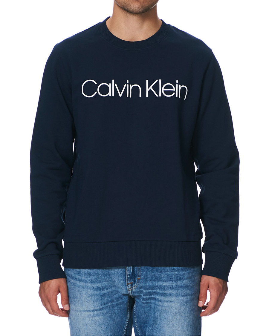 Herr | Calvin Klein | Calvin Klein | Front Logo Sweatshirt Navy
