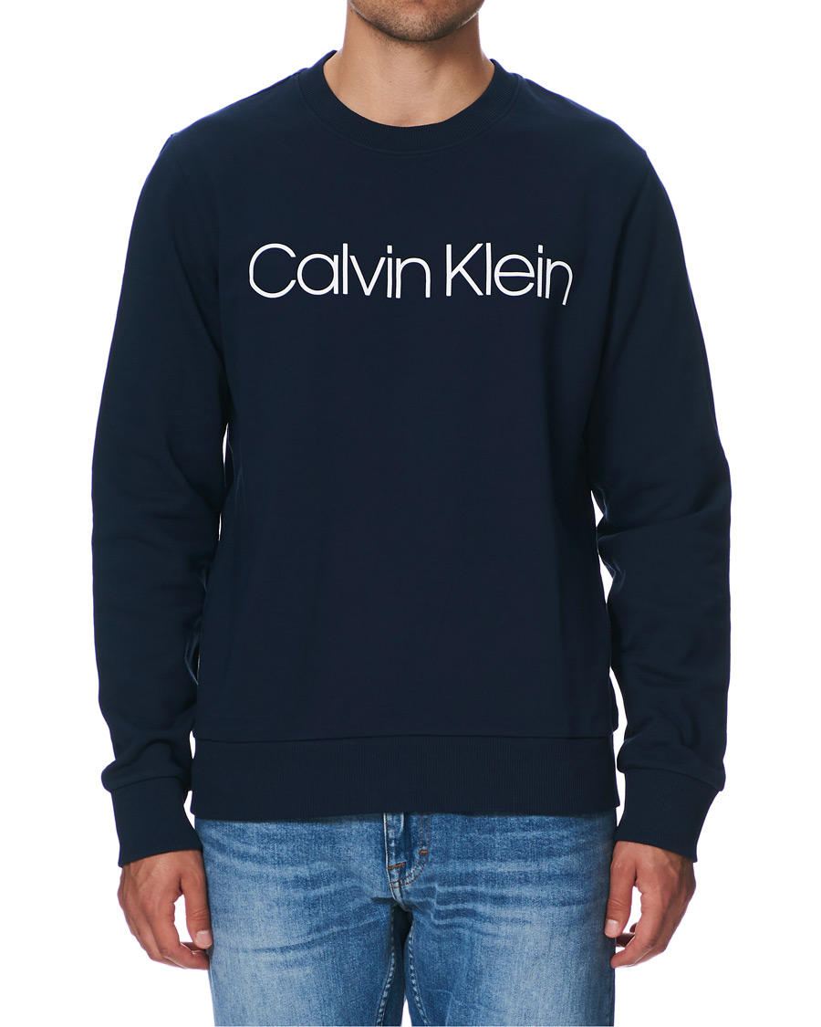 Herr | Tröjor | Calvin Klein | Front Logo Sweatshirt Navy