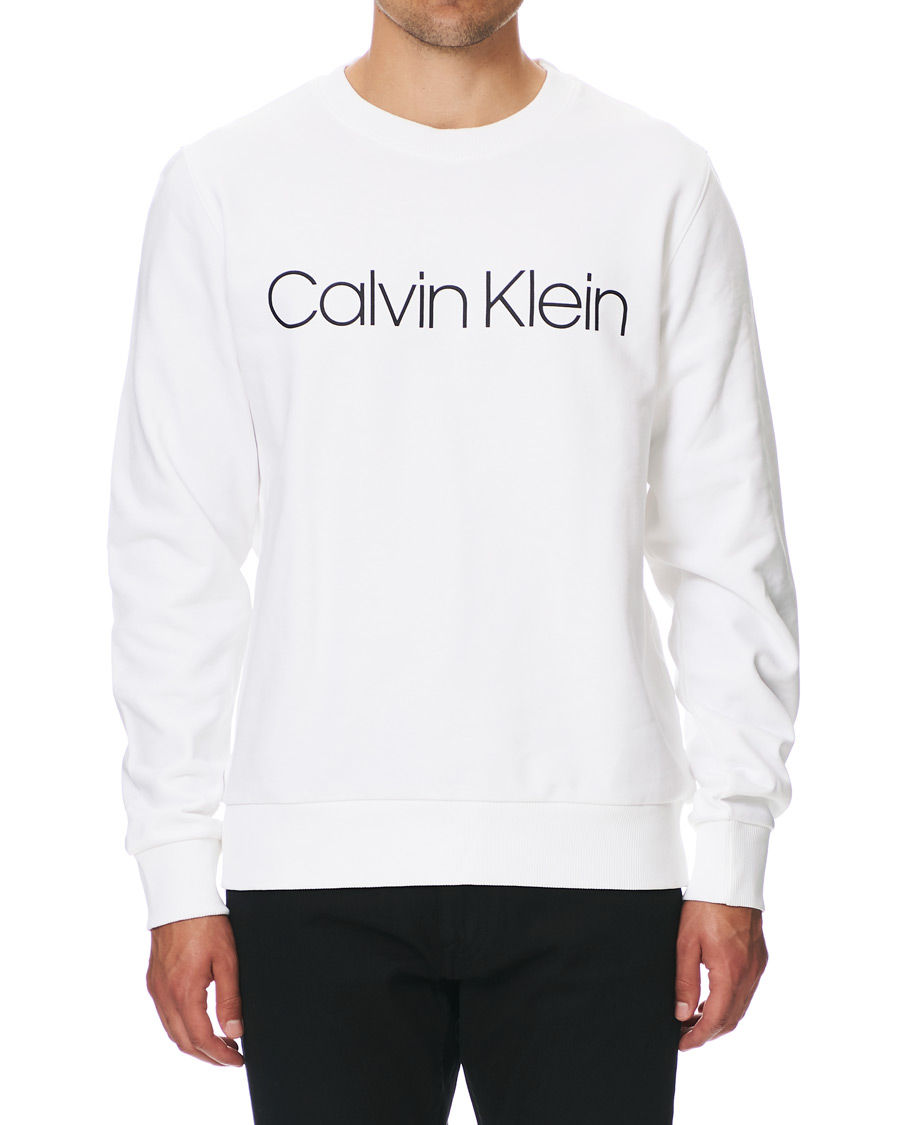 Herr | Tröjor | Calvin Klein | Front Logo Sweatshirt White