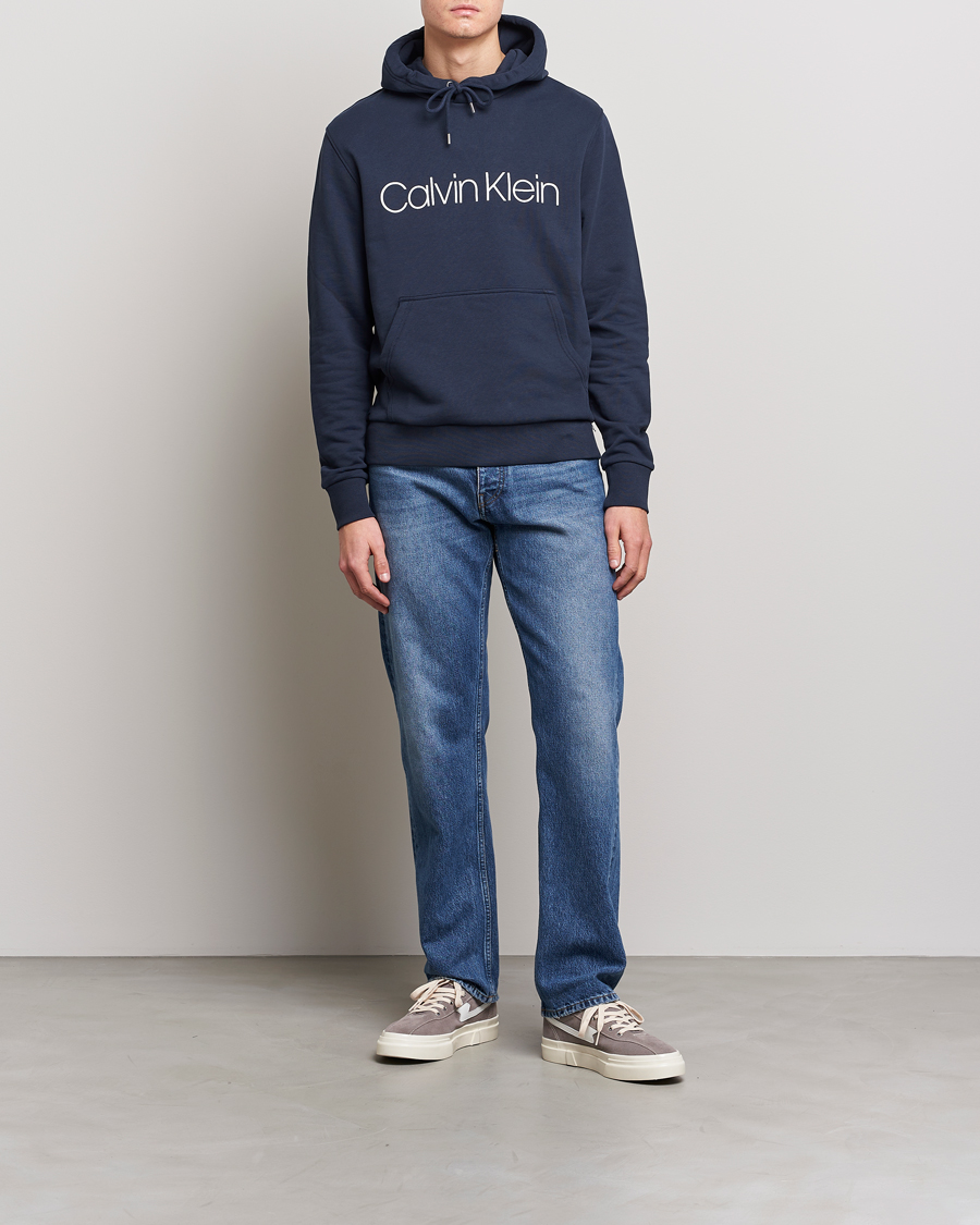 Herr | Tröjor | Calvin Klein | Front Logo Hoodie Navy