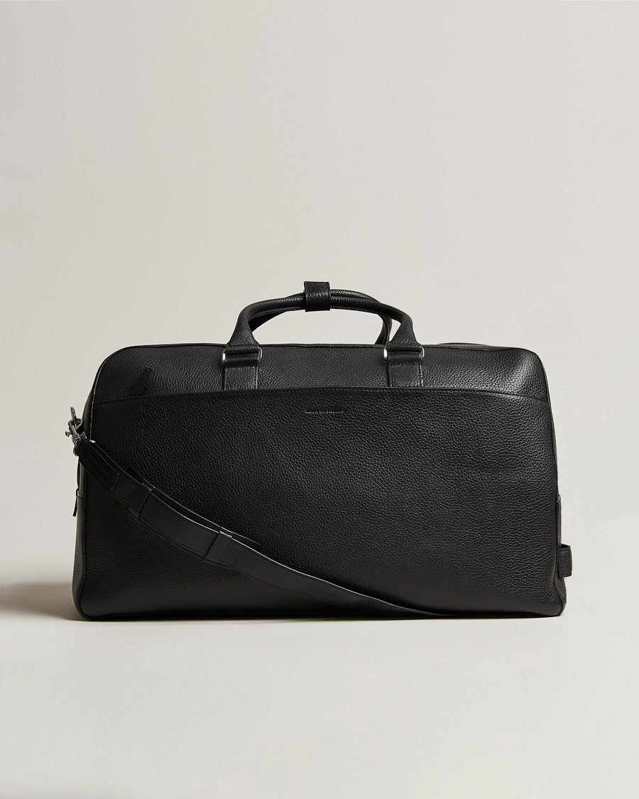 Herr | Väskor | Tiger of Sweden | Brome Grained Leather Weekendbag Black