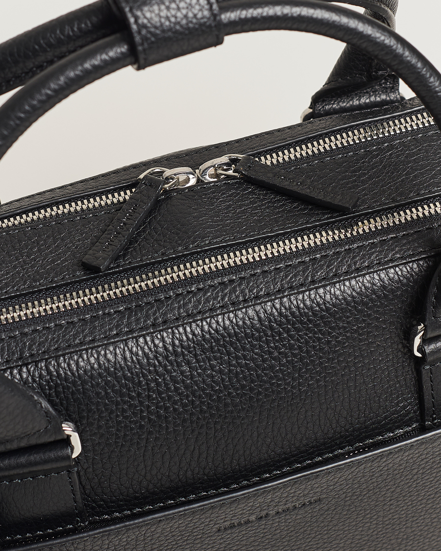Herr | Väskor | Tiger of Sweden | Burin Grained Leather Breifcase Black