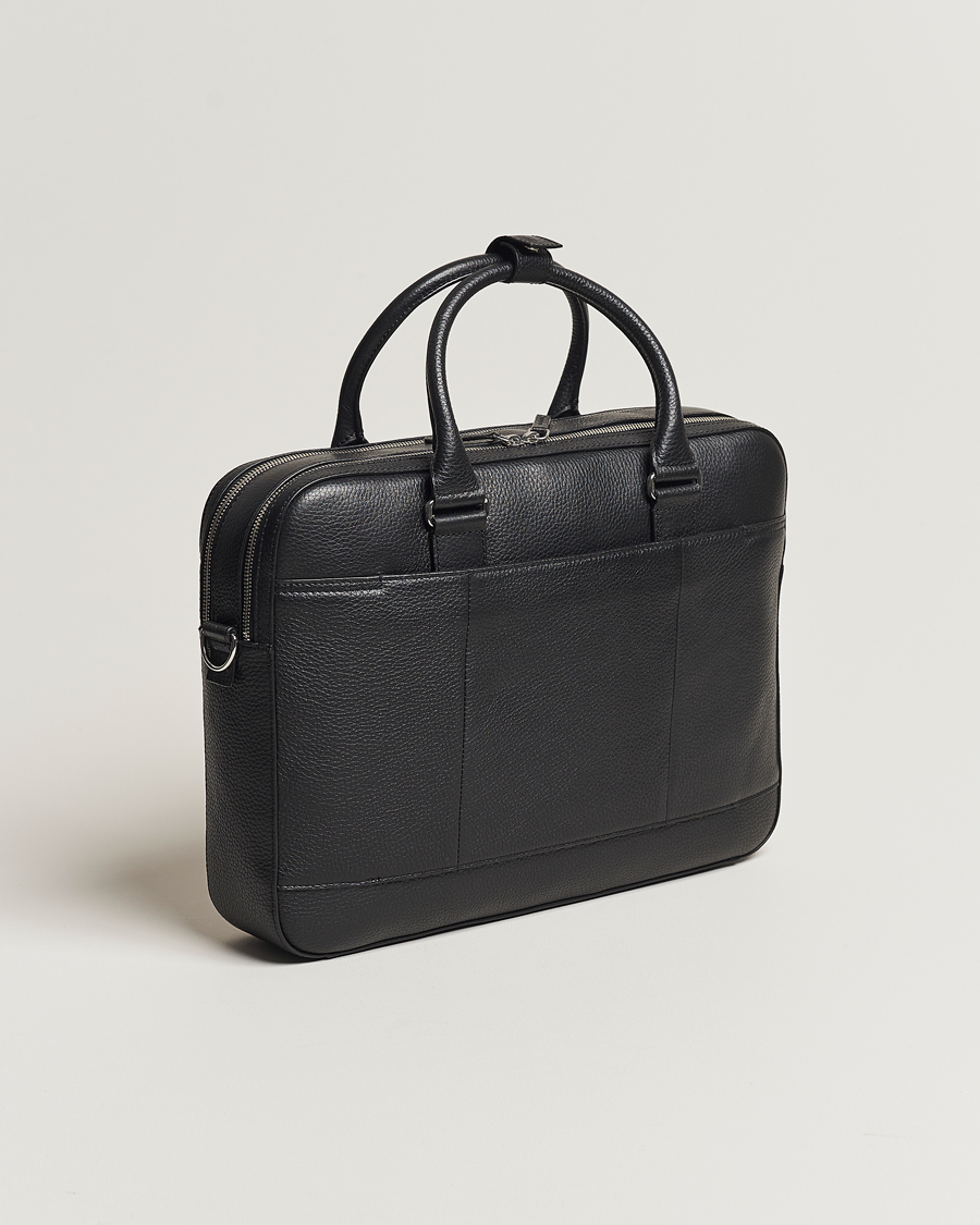 Herr | Väskor | Tiger of Sweden | Burin Grained Leather Breifcase Black