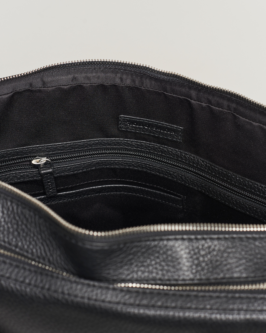 Herr | Väskor | Tiger of Sweden | Burin Grained Leather Breifcase Black