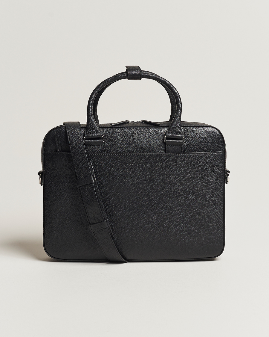 Herr | Väskor | Tiger of Sweden | Bosun Grained Leather Briefcase Black
