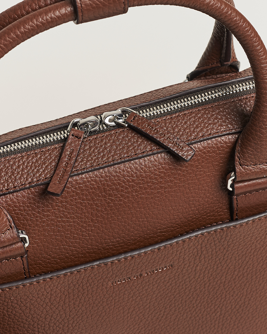 Herr | Väskor | Tiger of Sweden | Bosun Grained Leather Briefcase Brown