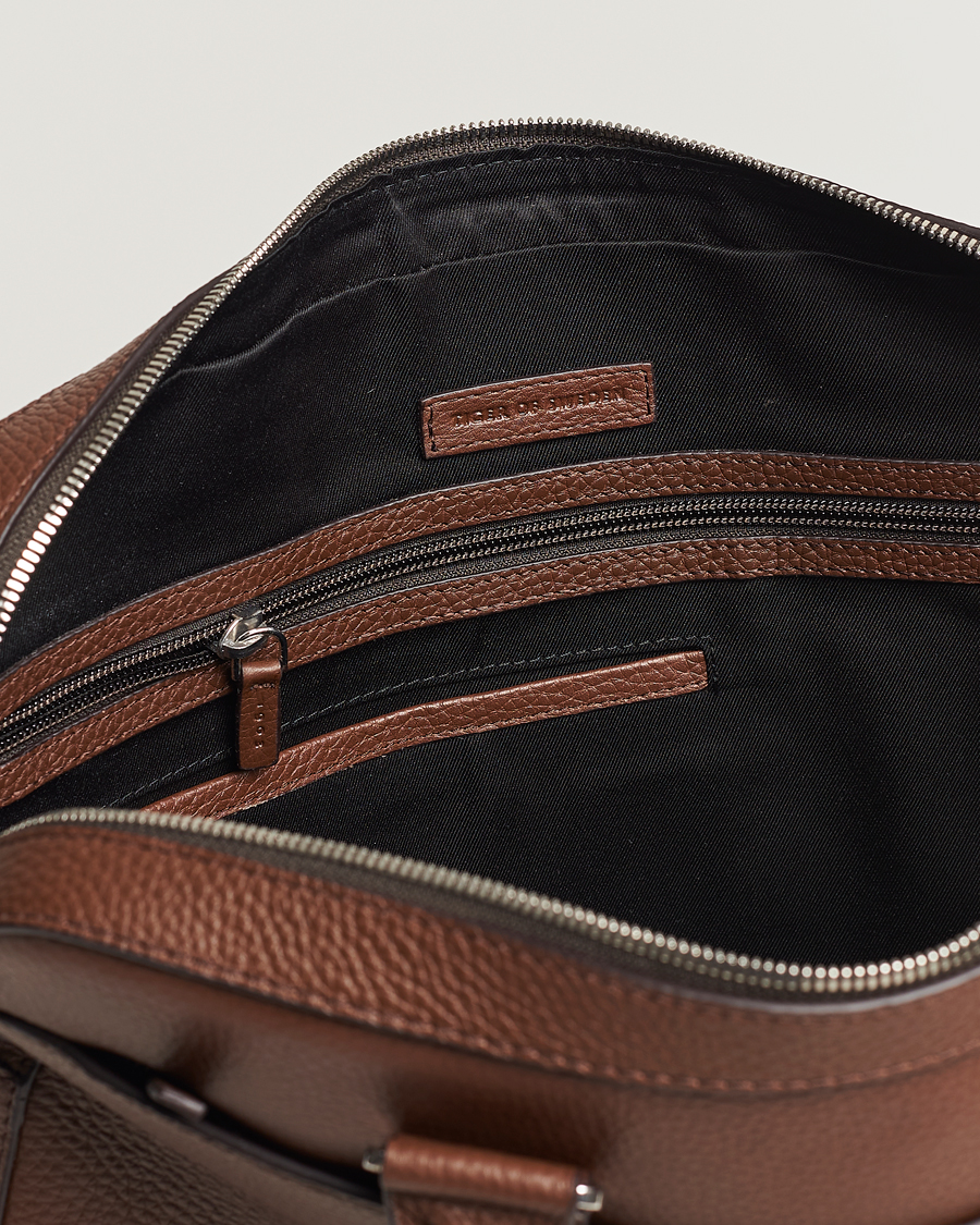 Herr | Väskor | Tiger of Sweden | Bosun Grained Leather Briefcase Brown